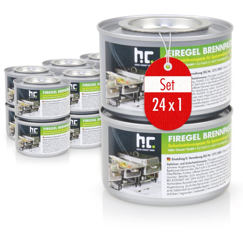Höfer Chemie Lot de 24 pâtes combustibles de 200 g - pour la Restauration et l'Usage Domestique