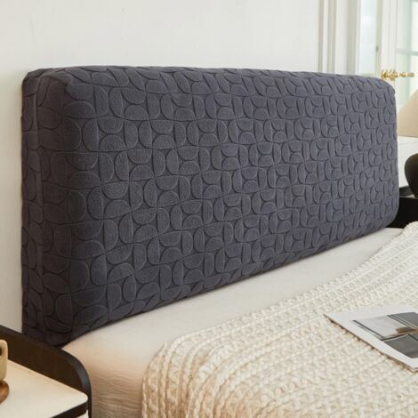 (13, 120 cm) Stretch bedspread, 160/140/180 cm bedspread, Jacquard fabric bedspread, Elastic headboard protector, Solid color