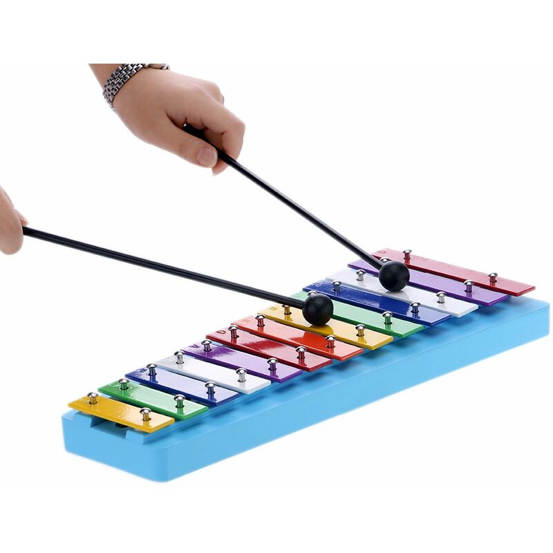 

13 Bar Kid's Glockenspiel Xilofono Nota colorida de instrumento de percusion educativo Juguete de ritmo para bebes y ninos pequenos