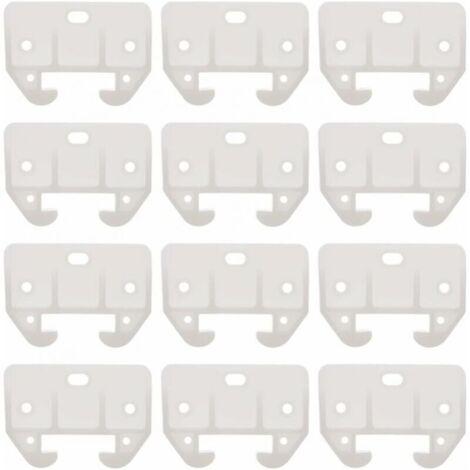 13 guías de plástico blancas para cajones, cómodas, muebles y piezas de repuesto para cómodas, aparadores, mesitas de noche y sistemas de cajones.