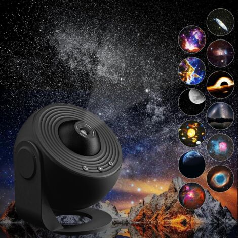 13-in-1 Sternenhimmel-Projektor, 360° drehbar, Sonnensystem/Mond/Nebel, Kinder/Erwachsene
