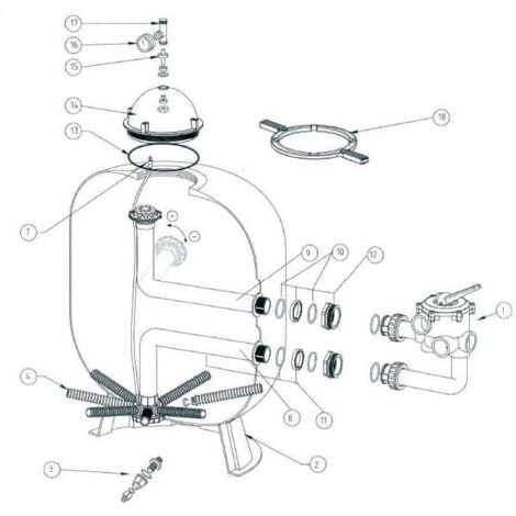 PENTAIR 13. Joint de couvercle 21 cm