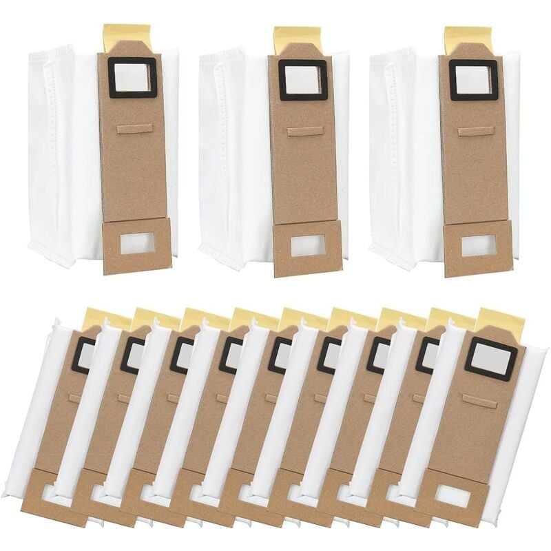 12Pcs Dust Bags for Roborock S7 S7 Plus S7 Max T7s T7s Plus, Replacement Vacuum Cleaner Bag for Roborock Vacuum Station
