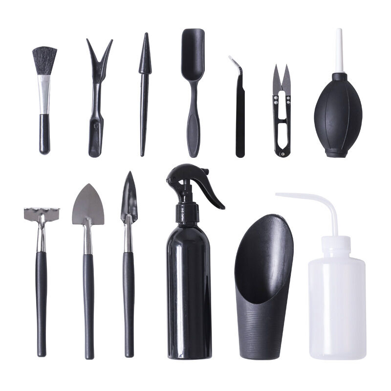 Image of 13 Pack Mini Garden Tools for Succulent Plants, Hand Transplanting, Cactus Kit (Metal)