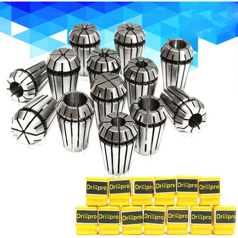 13 pcs 1-13mm ER20 de pinces a ressort Travail CNC Tour de et de fraisage
