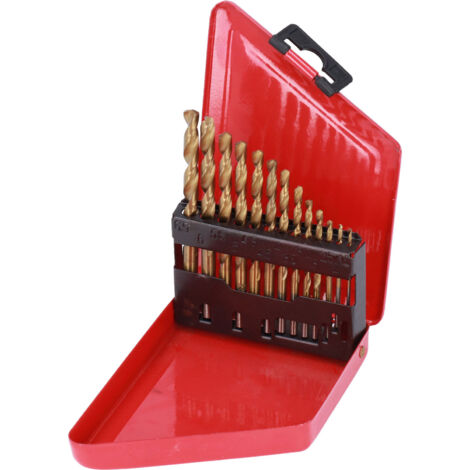 13 pièces Forets HSS à changement rapide pour bois et métal, 1.5‑6.5mm, avec étui doré