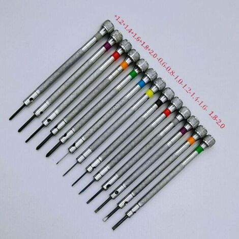 13 Pièces kit tournevis de précision, Tournevis Montre pour Réparation, tournevis horlogerie, Outils de Réparation D'horloger