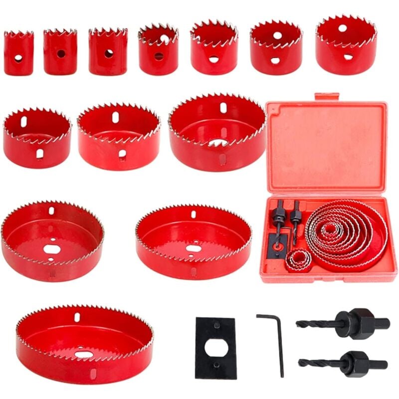 13 pièces Mountain Diamond Drill Drill Cutting Kit Kit 19 - 127mm kit de coupe foret en bois kit de coupe