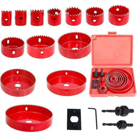 13 pièces Mountain Diamond Drill Drill Cutting Kit Kit 19 - 127mm kit de coupe foret en bois kit de coupe