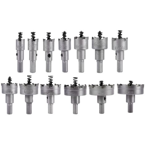 13 teile/satz 16 18 20 22mm Hartmetall Spitze TCT Bohrer Lochsäge Set Edelstahl