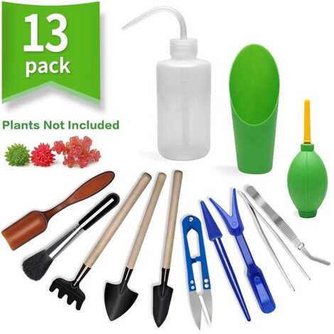 13 Stk Mini Garten Hand Werkzeuge Umpflanzen Werkzeuge Sukkulenten Werkzeug S4O3 