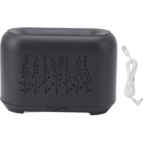 130-ml-USB-Diffusor für ätherische Öle mit Timer und farbigem Licht – Schwarz/Grau