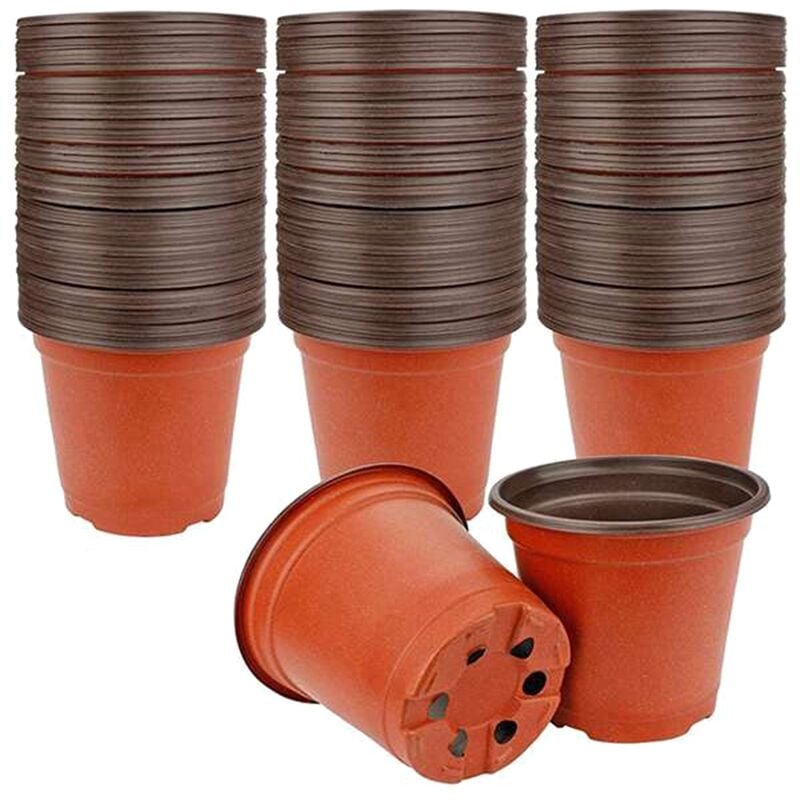 Tlily - 130 Paquets de Pots de PéPinièRe en Plastique de 6 Pouces pour Plantes Succulentes, Semis, Boutures, Greffes