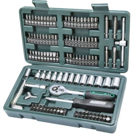 130 Piece Bit and Socket Set 29166 Brüder Mannesmann