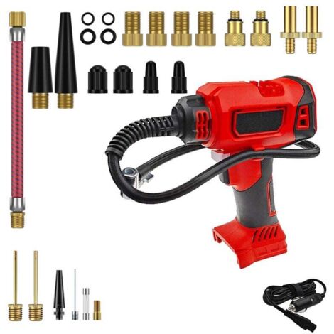 130-PSI-Kompressor für Milwaukee 18V-Batterie, Luftpumpe für Elektroautos mit LED-Digitalanzeige