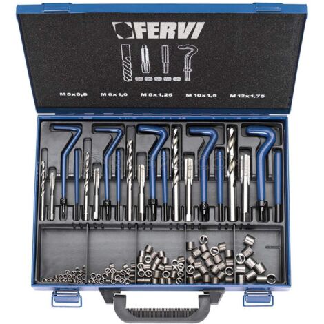 130 PZ JUEGO REPARACION ROSCAS M5-M12 INOX HSS FERVI E010