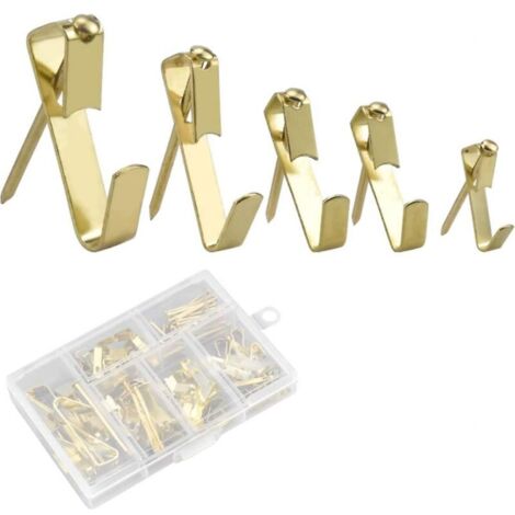130-teiliges Metall-Wandhaken-Set, Bilderhaken-Set mit Nägeln, Türhaken-Set, Bilderrahmenaufhänger