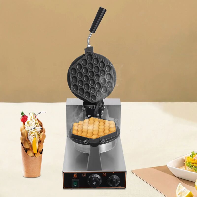 1300W Electric Waffle Maker Non-stick Commercial Waffle Machine Honeycomb Shape, Temperature Range: 50-300℃, Timing Range: 0-5min for making