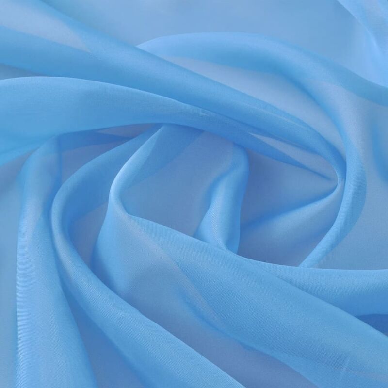 Voile Fabric 1.45 x 20 m Turquoise Vidaxl