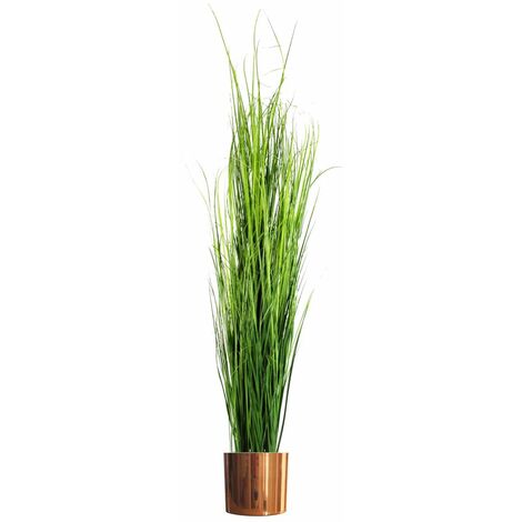 130cm Artificial Extra Large Grass Plant with Copper Metal Plater