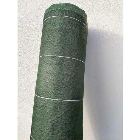 130g/m2 Toile Bache de paillage Vert tissée Anti-Mauvaises Herbes Largeur 4,15m Longueur 25m