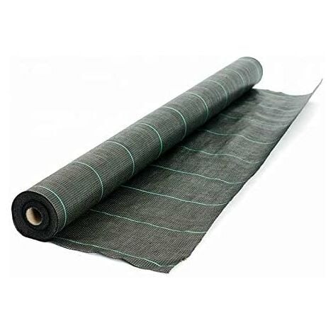 ZENLYS 130g/m2 Toile Bache de paillage Vert tissée Anti-Mauvaises Herbes Largeur 5,15m Longueur 25m / Grande Surface couverte : 128m²
