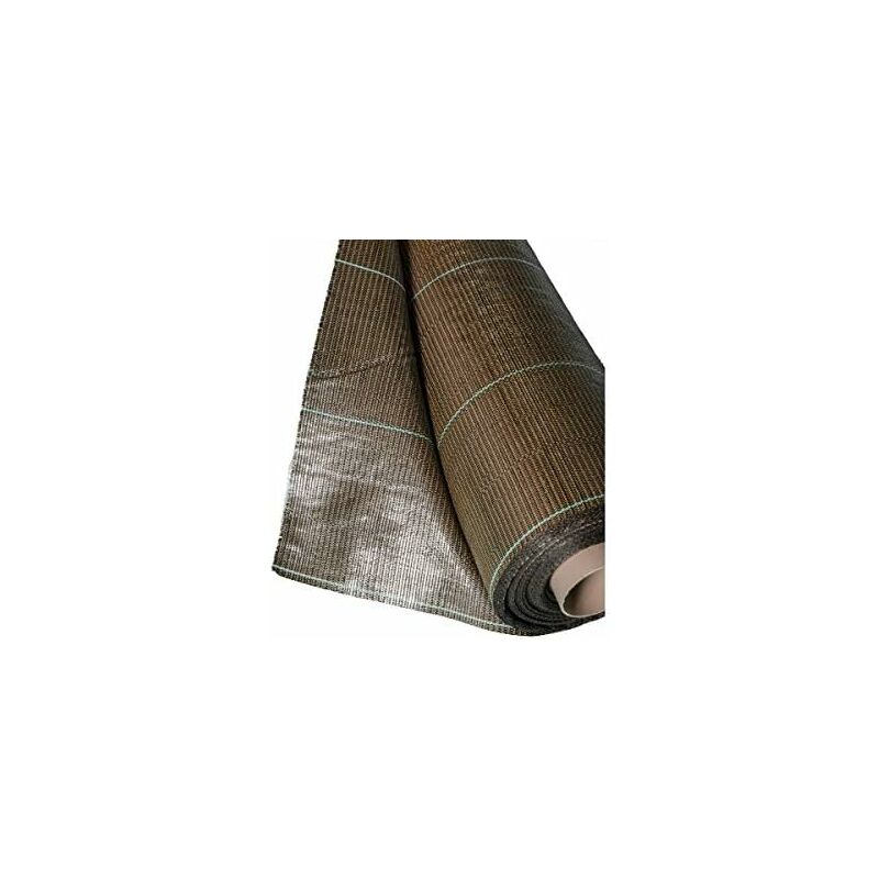 130g/m2 Toile Bache de paillage tissée Marron Anti-Mauvaises Herbes Largeur 3,3m Longueur 10m
