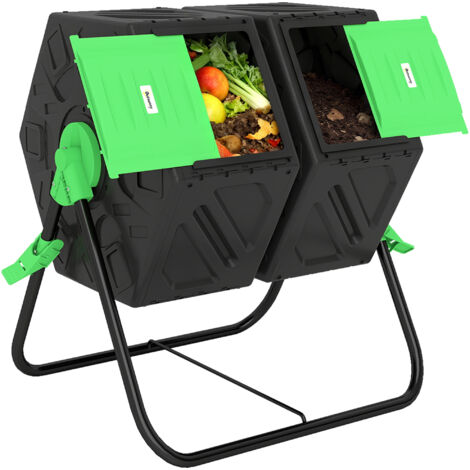 130L Double Chamber Composter - Black