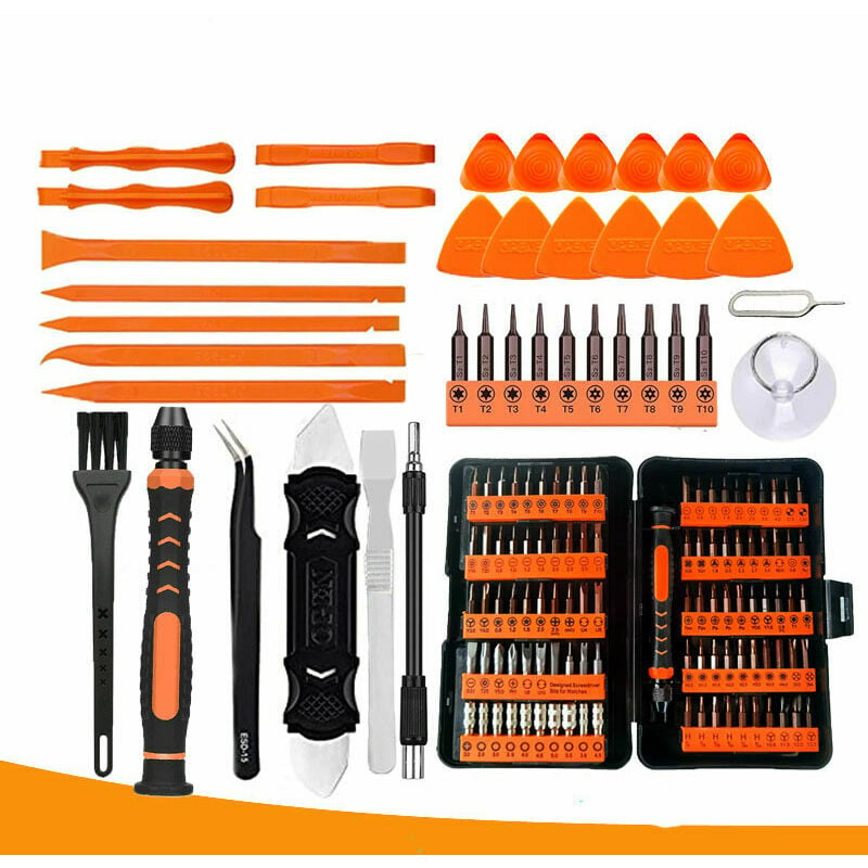 130Pcs Kit Tournevis de Précision, Set Outils avec Torx T1 T2 T3 T4 T5, T6 T7 T8 T9 T10 T15 T20, Etoile P2/P5/P6, pour iphone