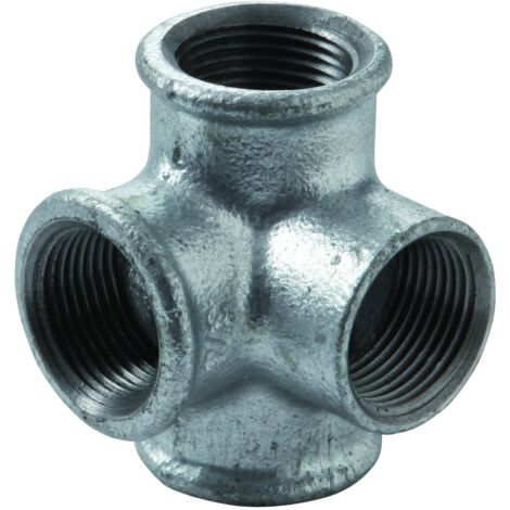 130R - Tee riduzione 1"1/2 x 3/4" x 1"1/2 in ghisa zincata 13025747