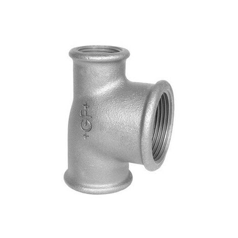 130R - Tee riduzione 1"1/4 x 1" x 1" in ghisa zincata 13005655