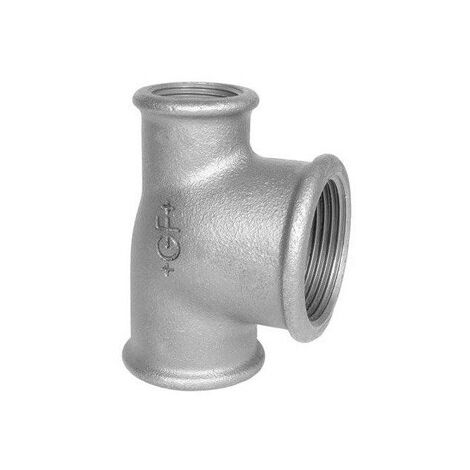 130R - Tee riduzione 1"1/4 x 3/4" x 3/4" in ghisa zincata 13005644