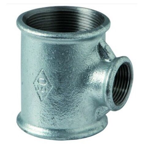 130R - Tee riduzione 2" x 1"1/2 x 2" in ghisa zincata 13025878