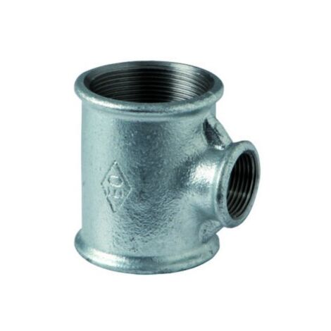 130R - Tee riduzione 2" x 1"1/4 x 2" in ghisa zincata 13025868