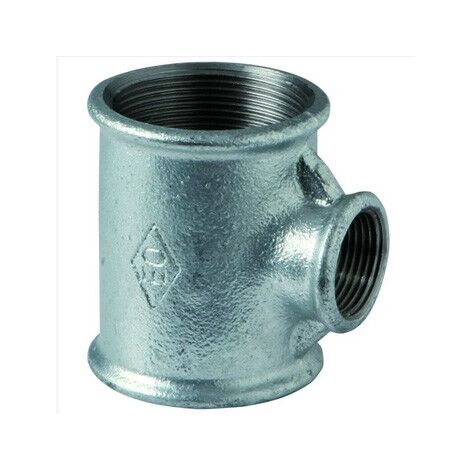 130R - Tee riduzione 2"1/2 x 2" x 2"1/2 in ghisa zincata 13005989