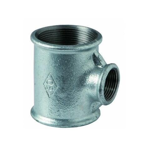 130R - Tee riduzione 3/4" x 1/2" x 1/2" in ghisa zincata 13005433