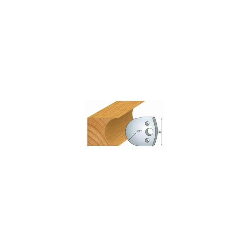 Luxoutils - 131: Jeu de 2 fers 40mm demi rond 40mm pour porte outils 40 et 50mm