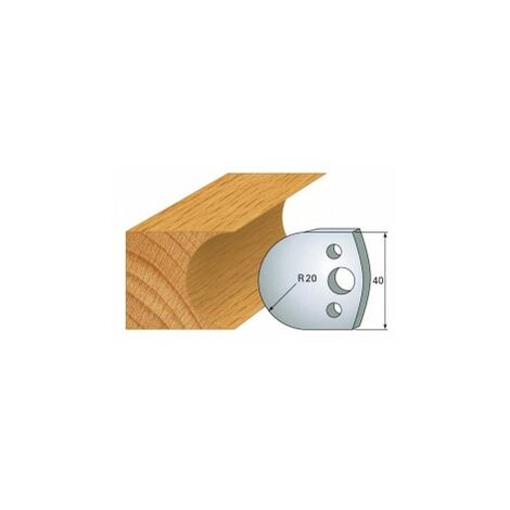 131 : jeu de 2 fers 40 mm demi rond 40 mm pour porte outils 40 et 50 mm