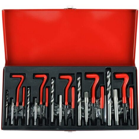 131 pièces Set de réparation de filetages Foret Gaines Helicoil M5 M6 M8 M10 M12