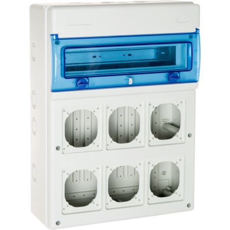 1316v6 Coffret étanche Ip65 Pour 6 Prises électriques à Composer - 16 Modules - Solera Indubox