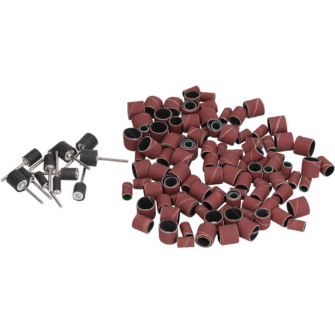 132 Pièces Manchons de Ponçage 120 Grains pour Perceuse, Idéal pour Polissage et Décapage de Rouille