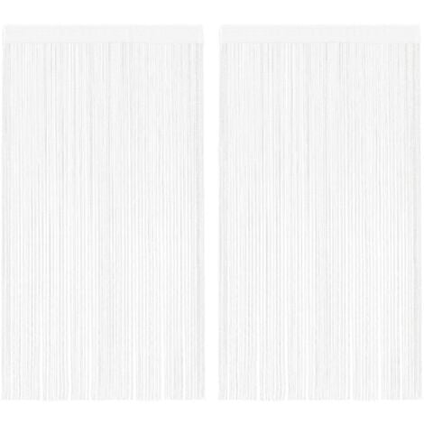 String Curtains 2 pcs 140x250 cm White
