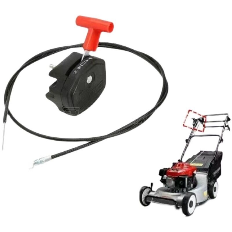 1,35 x 1,5 m (longueur du tuyau x longueur du câble interne) câble d'accélérateur universel et levier de démarrage adapté à la tondeuse à gazon