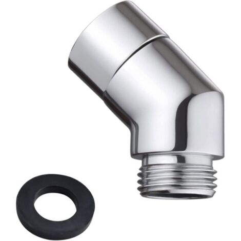 135° articulated shower connector - with watertight hose seal