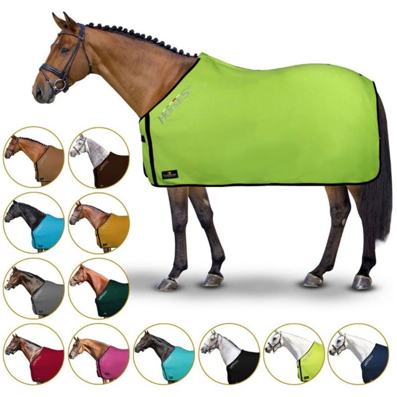 155 cm, Rose: Couverture pour cheval en polaire modèle Basic Fleece