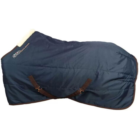 135 cm, Blu: Coperta per cavalli da box modello Fluffi Dream imbottitura 100 g tessuto esterno 600 D