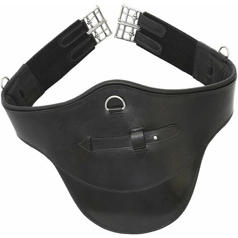 135 cm, cognac: Sauveteurs de pads gagnants en cuir avec intérieur en cuir et boucles en acier inoxydable