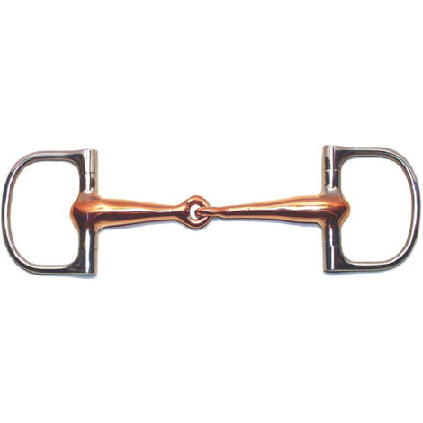 13,5 cm: Filetto a D in acciaio inox con imboccatura in rame piena 18 mm