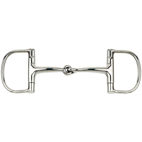 13,5 cm: Filetto a D snodato in acciaio inox con imboccatura piena fusa 15 mm