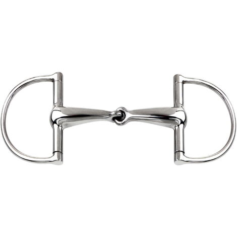 13,5 cm: Filetto a D snodato in acciaio inox con imboccatura vuota 21 mm